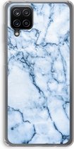 CaseCompany® - Galaxy A12 hoesje - Blauw marmer - Soft Case / Cover - Bescherming aan alle Kanten - Zijkanten Transparant - Bescherming Over de Schermrand - Back Cover