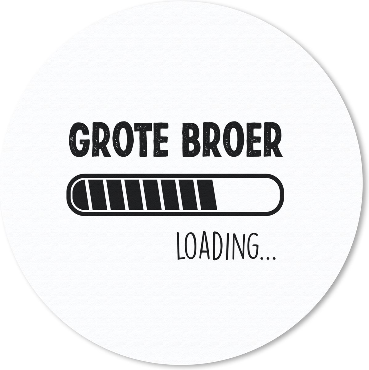Muismat rond 40x40 cm - Mousepad Grote broer - Quotes - Broers - Spreuken - Ronde muismatten