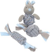 Little Rascals Puppyspeelgoed 22 X 15 Cm Fleece Blauw 3-delig