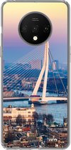 Geschikt voor OnePlus 7T hoesje - Rotterdam - Skyline - Zonsondergang - Siliconen Telefoonhoesje