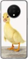 Geschikt voor OnePlus 7T hoesje - Eend - Kuiken - Dieren - Lief - Meisjes - Jongens - Kinderen - Siliconen Telefoonhoesje
