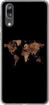 Coque Huawei P20 - Carte du Wereldkaart - Tissu - Carte - Siliconen