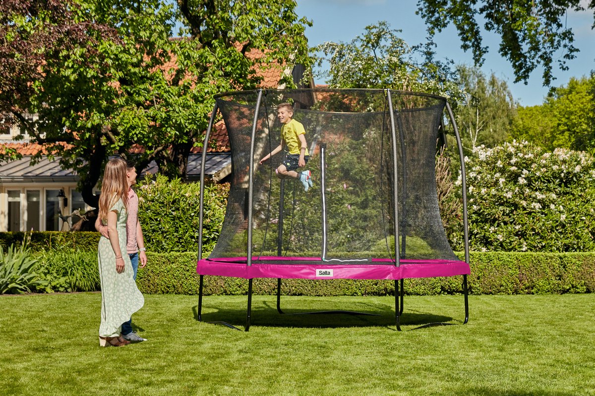 Salta Comfort Edition - ø 213 cm - Ronde trampoline met veiligheidsnet - Roze - Trampoline voor kinderen — afbeelding 3