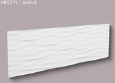 3d muurpaneel NMC WAVE ARSTYL Noel Marquet Wandpaneel Sierelement modern design wit 0,43 m2