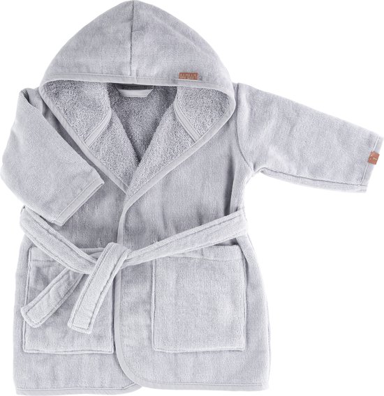 BamBam Organisch katoenen Badjasje - Grijs - Baby cadeau