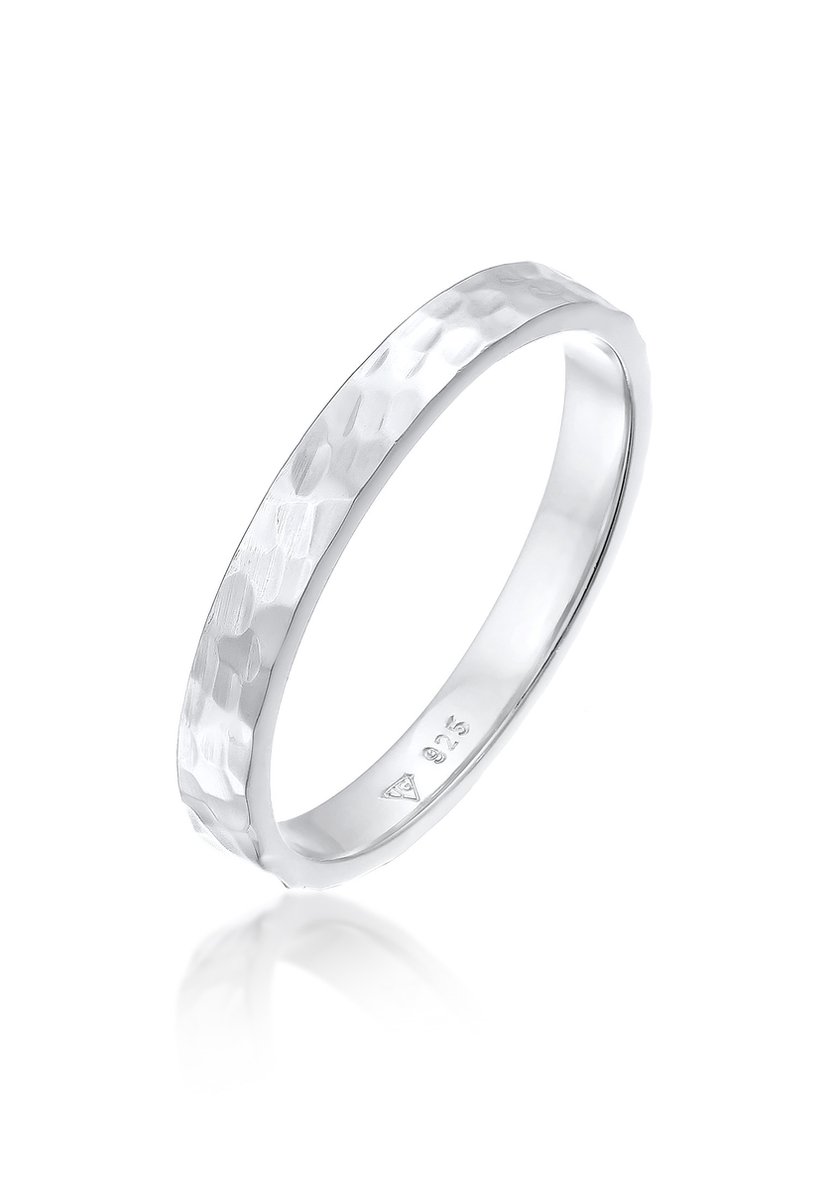 Elli - Ring - Dames Basic Pinky Belofte Gehamerd in 925 Sterling Zilver - Dames