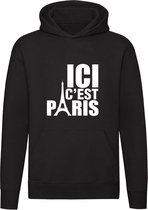 Ici C'est Paris | Unisex | Trui | Sweater | Hoodie | Capuchon | Zwart | This is | Dit is Parijs | Le France | France | Frankrijk | Eiffeltoren | Eiffel Tower | Monument