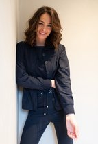 Blauwe Blouse van Je m'appelle - Dames - Travelstof - Maat 2XL - 5 maten beschikbaar