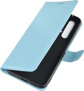 Mobigear Telefoonhoesje geschikt voor Realme X50 Hoesje | Mobigear Classic Bookcase Portemonnee | Pasjeshouder voor 3 Pasjes | Telefoonhoesje voor Pinpas / OV Kaart / Rijbewijs - Blauw