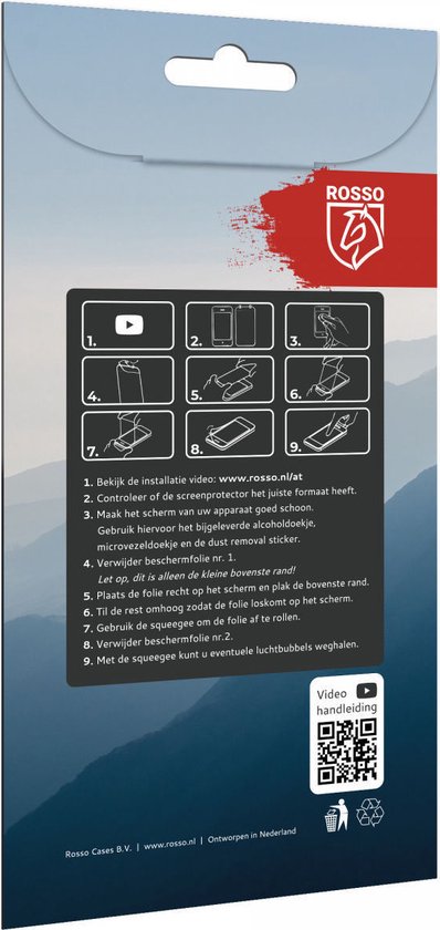 Verpakking van een duo pack schermprotectors met installatie-instructies.