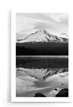 Walljar - Trillium Lake - Zwart wit poster