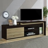 Emob- TV Meubel Tv-meubel Munis met 1 deur - 180cm - Bruin; Zwart
