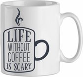 Mok 'Life without coffee is scary' | Coffee| Koffie| Kadootje voor hem| Kadootje voor haar