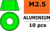 Revtec - Aluminium sluitring - voor M2.5 Cilinderkopschroeven - BD=7mm - Groen - 10 st