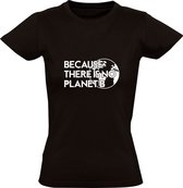 Because there is no Planet B | Dames T-shirt | Zwart | Earth | Aarde | Planeet | Uniek | Milieu | Bewust | Vriendelijk | Liefdadigheid | Klimaatactivist