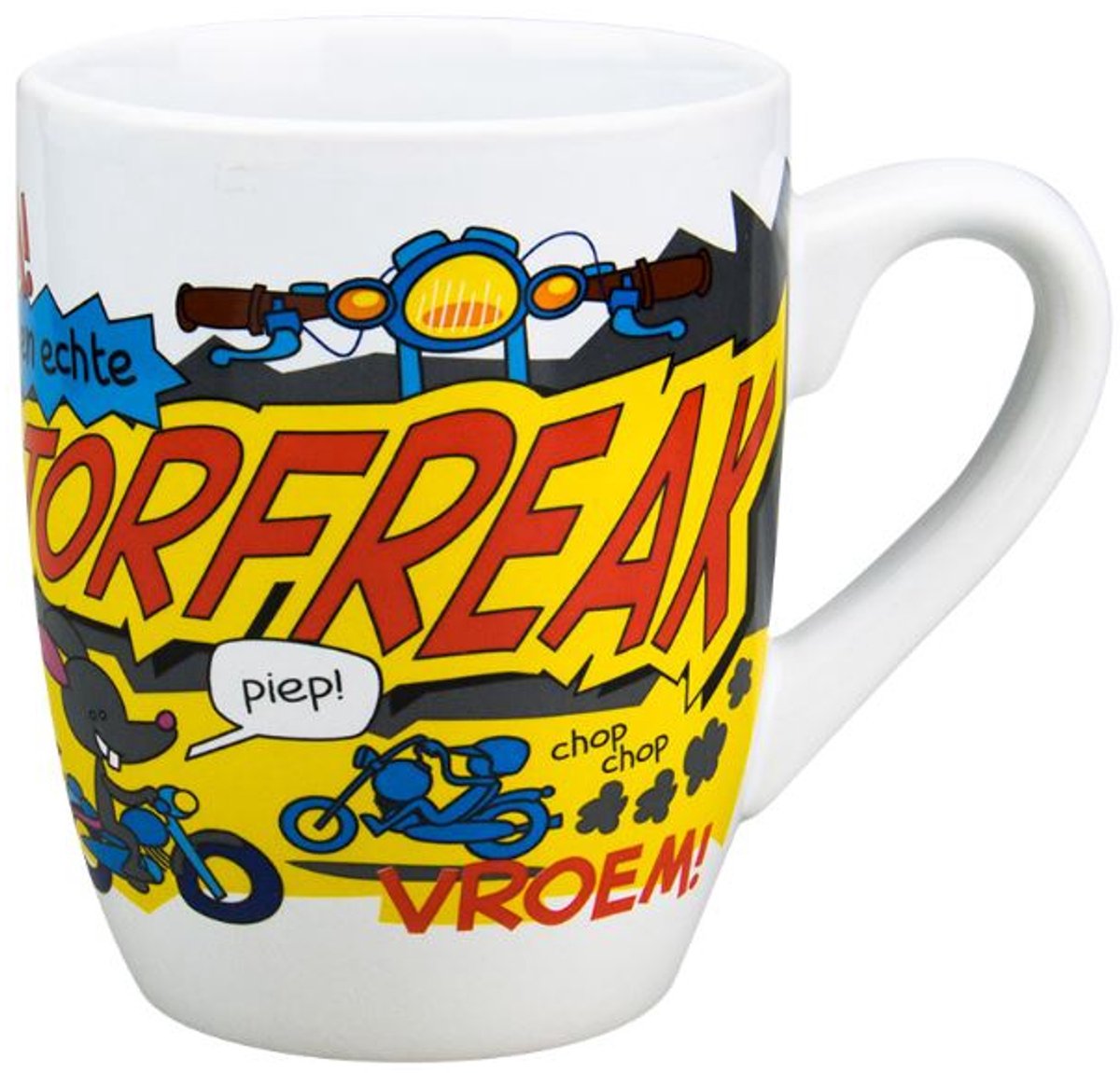 Paper Dreams Feestmok Motorfreak 325 Ml Keramiek Wit