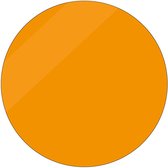 Blanco oranje glans sticker, beschrijfbaar 100 mm