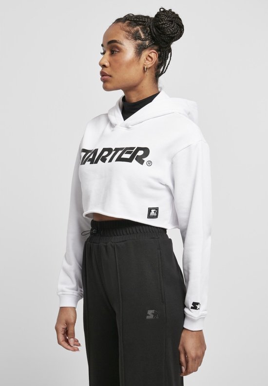 Felpa Con Cappuccio STARTER BLACK LABEL Donna, Crop, Oversize, In French Terry, Con Logo Ricamato