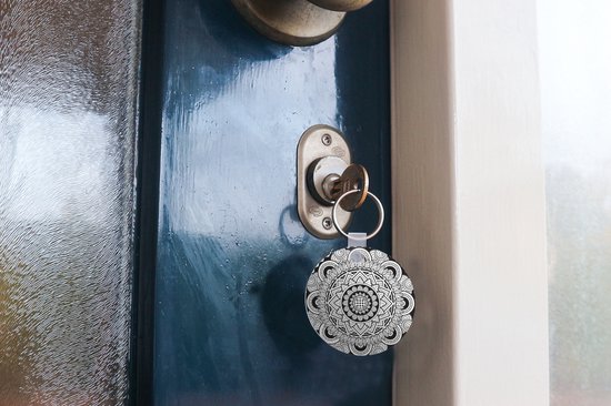 Porte-clés - Mandala gracieux - Plastique - Rond