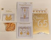 Feestversiering - goud/wit - complete set - 65 jaar - luxe set