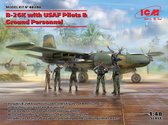 1:48 ICM 48280 B-26K Plane with USAF Pilots & Ground Personnel Plastic kit