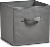 Zeller Present Opbergbox kledingkast - Grijs - Opvouwbaar
