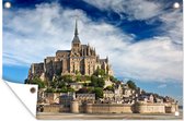 Tuinposter - Tuindoek - Tuinposters buiten - Le Mont-Saint-Michel op een zonnige dag - 120x80 cm - Tuin