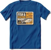 Vissen T-Shirt | Grappig Verjaardag Vis Hobby Cadeau Shirt | Dames - Heren - Unisex | Tshirt Hengelsport Kleding Kado - Donker Blauw - L
