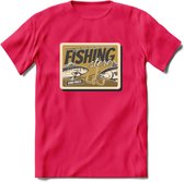 Vissen T-Shirt | Grappig Verjaardag Vis Hobby Cadeau Shirt | Dames - Heren - Unisex | Tshirt Hengelsport Kleding Kado - Roze - S