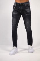 Heren Slim Fit Uniplay Jeans Alberto Black Size : 30/32