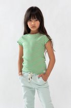 Sissy-Boy - Groen gestreept T-shirt met ruffles
