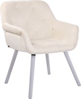 Bezoekers - Vergaderstoel Albertslund Velvet WE, Crème