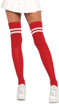 Ribbed athletic thigh highs