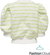 Only Trui Onlbalou 3/4 Stripe Puff Swt 15257409 Sharp Green/cloud Danc Dames Maat - XS