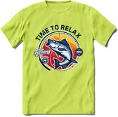 Fishing - Vissen T-Shirt | Grappig Verjaardag Vis Hobby Cadeau Shirt | Dames - Heren - Unisex | Tshirt Hengelsport Kleding Kado - Groen - M