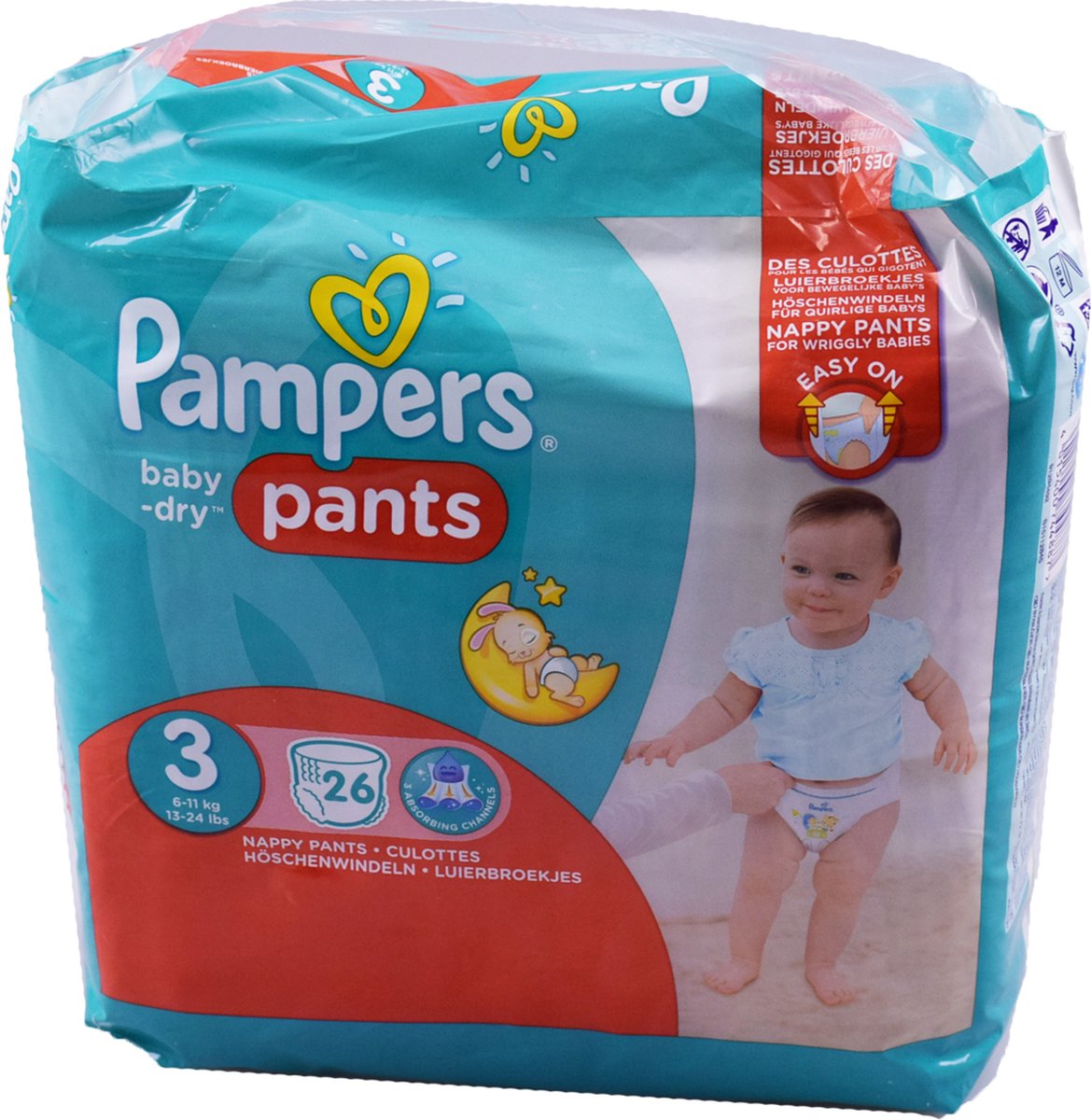 Pampers Baby-Dry Pants 34 Couches Culottes Faciles à Enfiler T5+ 