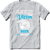 Val Me Niet Lastig Tijdens Het Vissen T-Shirt | Blauw | Grappig Verjaardag Vis Hobby Cadeau Shirt | Dames - Heren - Unisex | Tshirt Hengelsport Kleding Kado - Licht Grijs - Gemalee