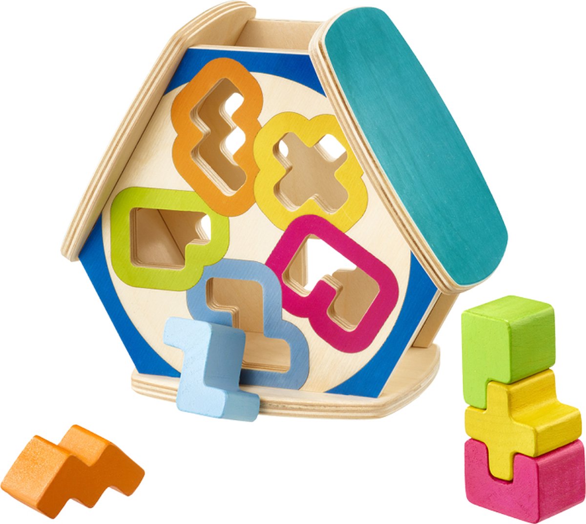 Schmidt Spiele Sortino Sortierbox 16 cm| 62066, 2 jaar, Hout, Meerkleurig