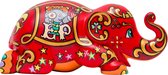 Elephant Parade - Ele Bank Lucky Happy - Handgemaakt Olifanten Beeldje - 15cm