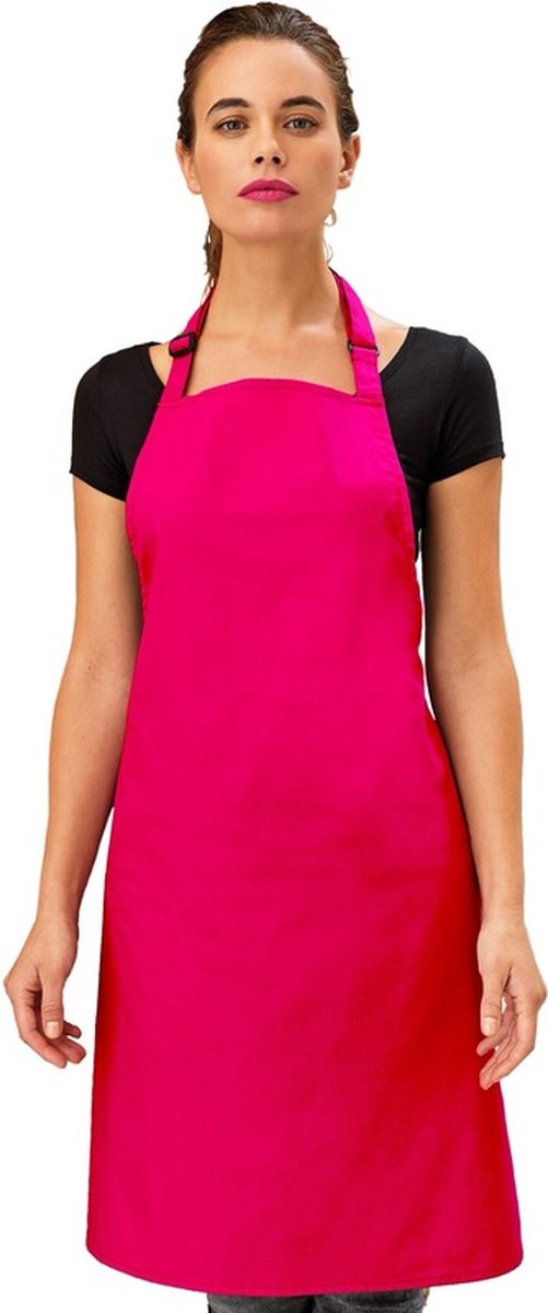 Basic keukenschort voor volwassenen fuchsia