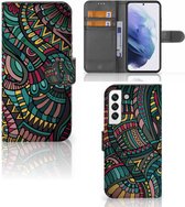 GSM Hoesje Geschikt voor Samsung Galaxy S22 Flip Case Aztec