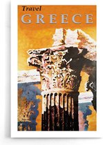 Walljar - Griekenland Vintage - Muurdecoratie - Poster