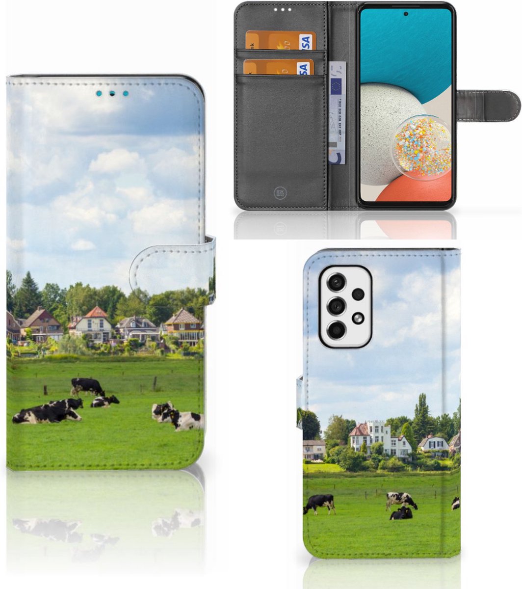 Samsung Galaxy A53 Telefoonhoesje met Pasjes Koeien