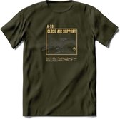 A-10 Warthog Vliegtuig T-Shirt | Unisex leger Kleding | Dames - Heren Straaljager shirt | Army F16 | Grappig bouwpakket Cadeau | - Leger Groen - XL