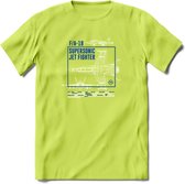 F-18 Vliegtuig T-Shirt | Unisex leger Kleding | Dames - Heren Straaljager shirt | Army F16 | Grappig bouwpakket Cadeau | - Groen - XL