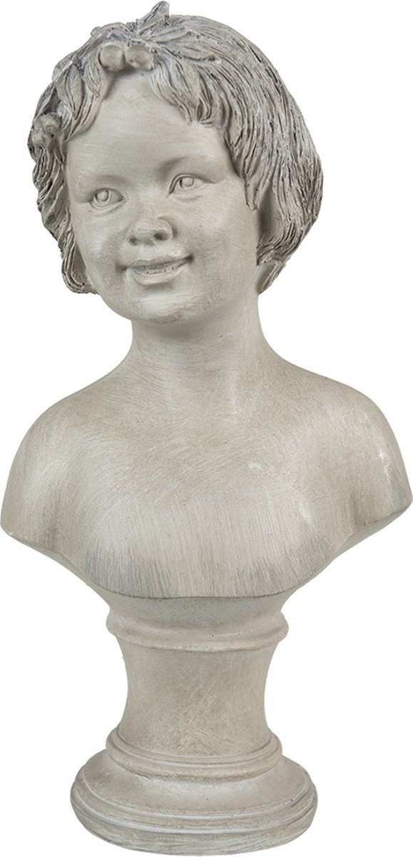 Clayre & Eef Beeld Meisje 14x9x27 cm Beige Polyresin
