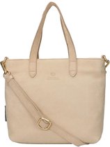 Fred De La Bretoniere Schoudertas Nubuck Leather Leer - beige