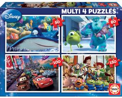 foto van Educa puzzelset Pixar 4 in 1 karton - kinderpuzzel speelgoed.