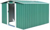 Bol.com vidaXL Tuinschuur 257x298x178 cm metaal groen aanbieding Bol.com vidaXL Tuinschuur 257x298x178 cm metaal groen aanbieding