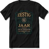 60 Jaar Legendarisch Gerijpt T-Shirt | Aqua - Ivoor | Grappig Verjaardag Cadeau | Dames - Heren | - Zwart - XXL